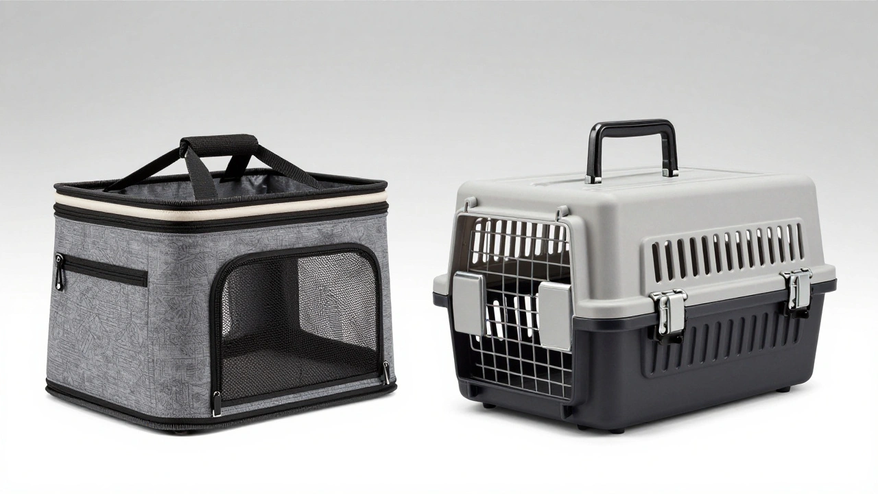 Сравнение мягкой переноски для салона и жесткого бокса стандарта IATA